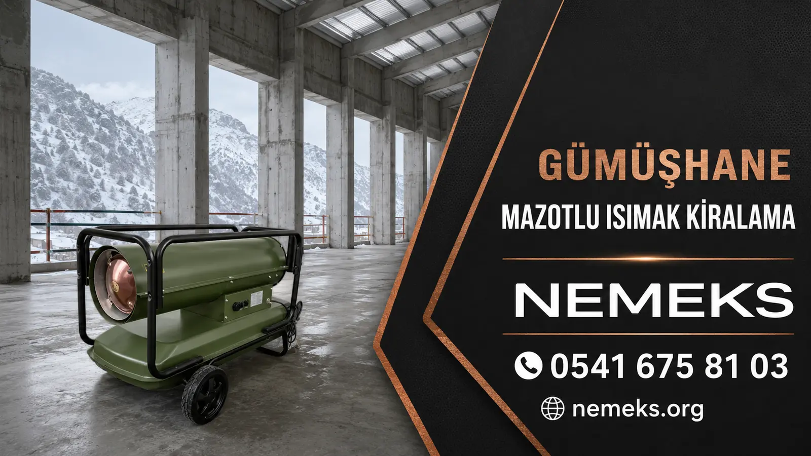 Gümüşhane Mazotlu Isımak Isıtıcı Kiralama