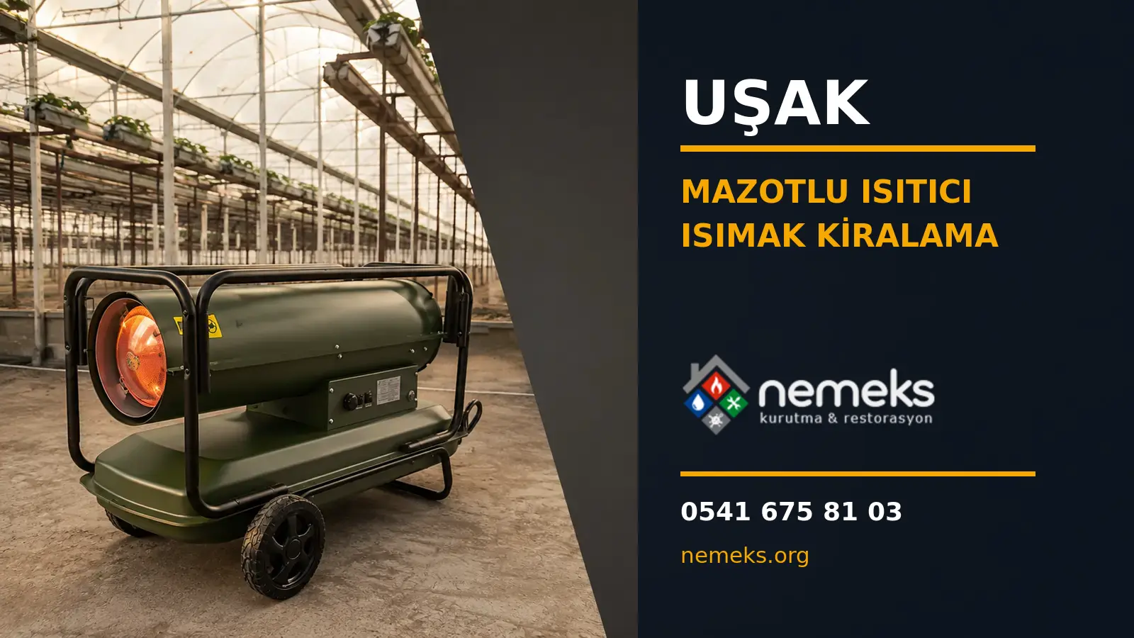 Uşak Mazotlu Isımak Isıtıcı Kiralama
